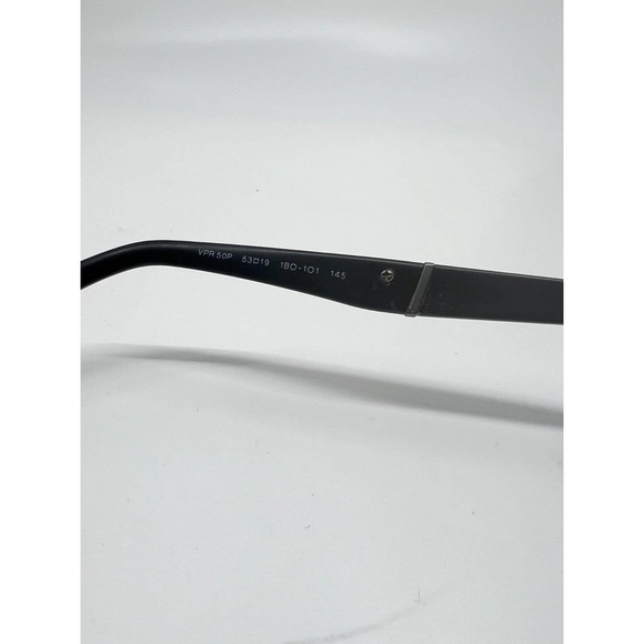 PRADA VPR50P 1BO-1O1 53-19-145 Matte Black Woodgrain Eyeglasses Frames H8570 - Picture 7 of 10